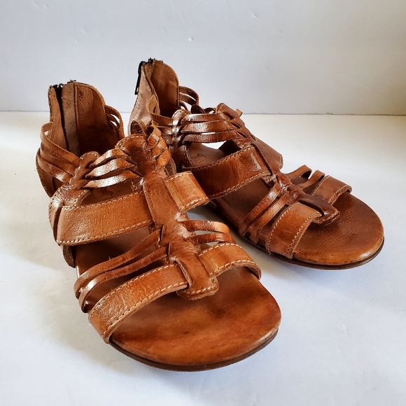 Bed Stu Women's Tan Leather Sandals Size 7 - Picture 1 of 11